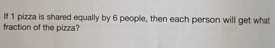 what is the fraction here? If 1 pizza is shared