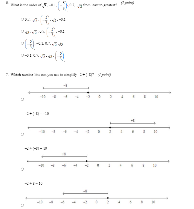 6. What is the order of /5, -0.1, - : 0.7, 2 from