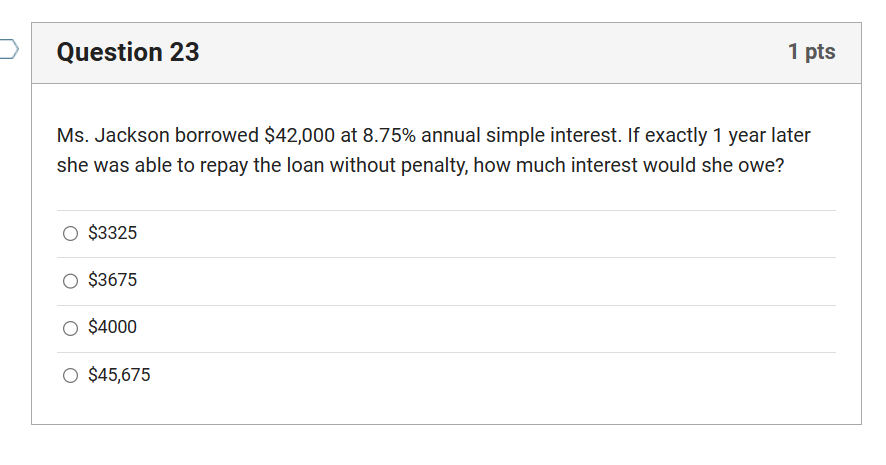 Question 30 1 pts Bill had the following grocery