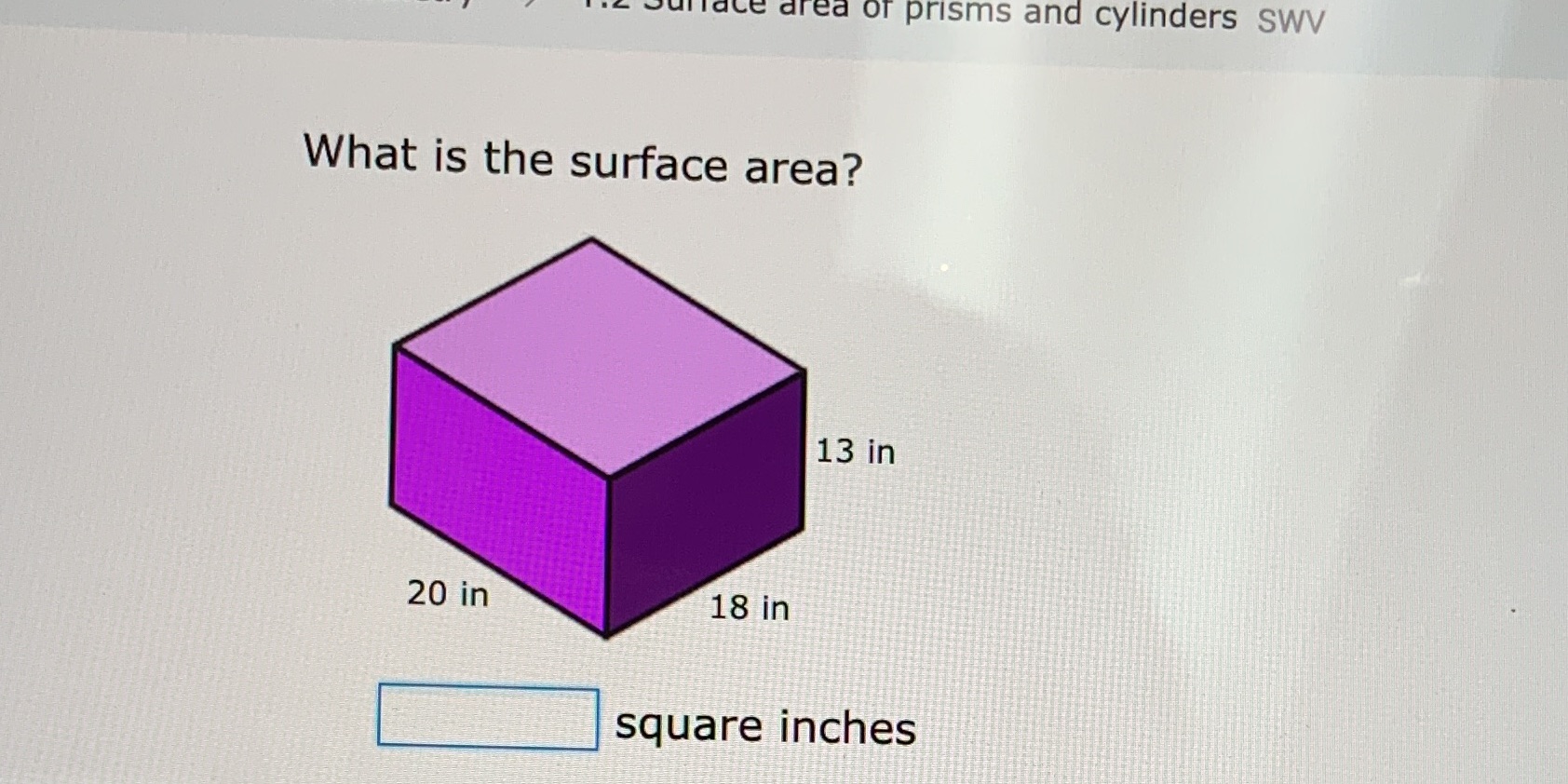 lace drea of prisms and cylinders SWV What is the