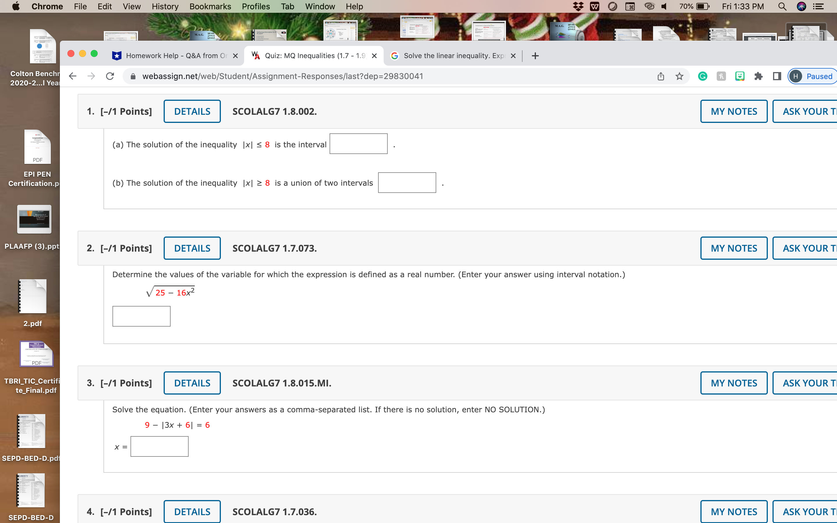 Chrome File Edit View History Bookmarks Profiles