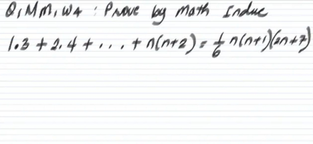Please answer and show solution Q, Mm, WA : Prove