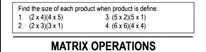 \f\fFind the size of each product when product is