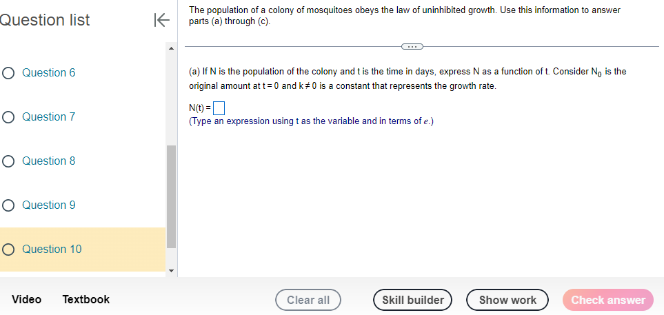 show work Homework: Assignment#10 < Question 7,