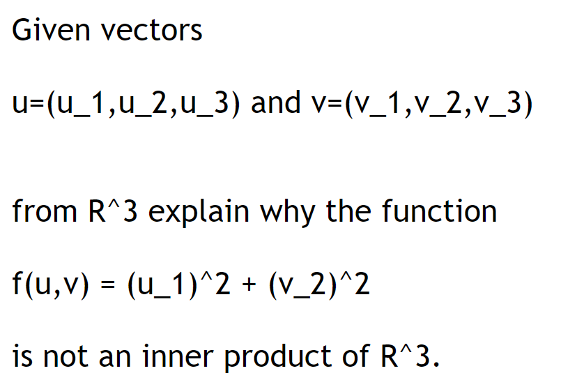 Given vectors u=(u_1,u_2,u_3) and v=(v_1,v_2,v_3)