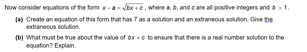 Now consider equations of the form xa = le + c ,