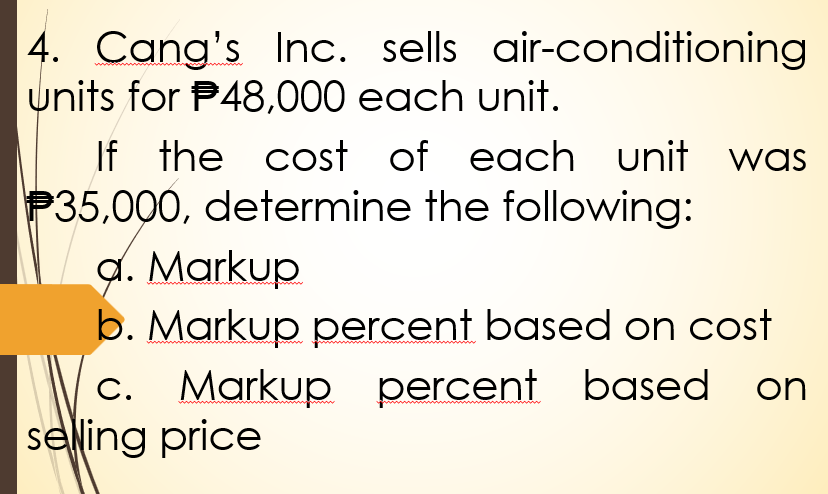 Exercise 3. ABC Furniture ordered a sofa from a