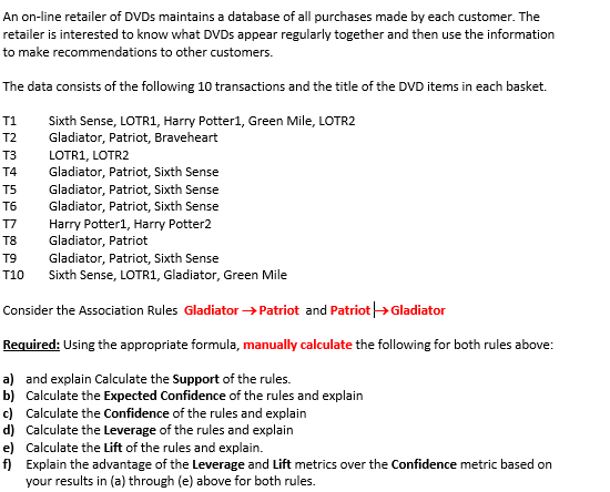 3. An on-line retailer of DVDs maintains a