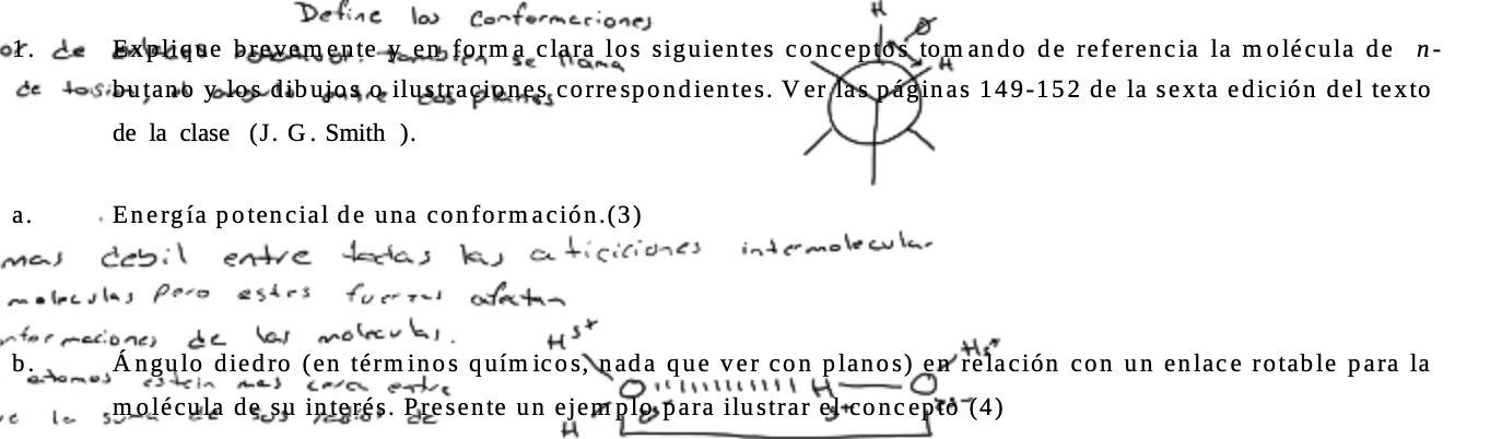 Define los Conformeriones or. de Explique