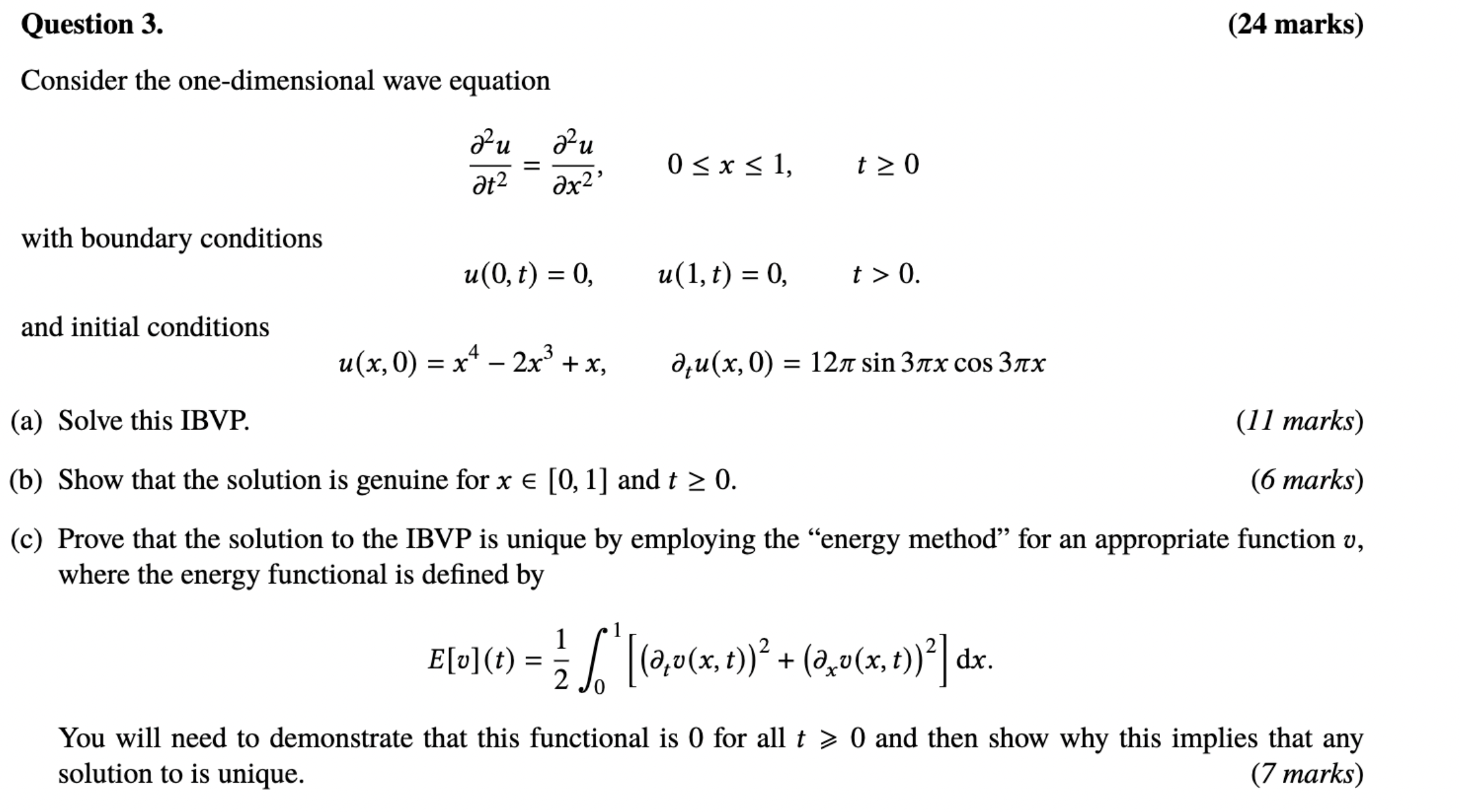 Question 3. (24 marks) Consider the