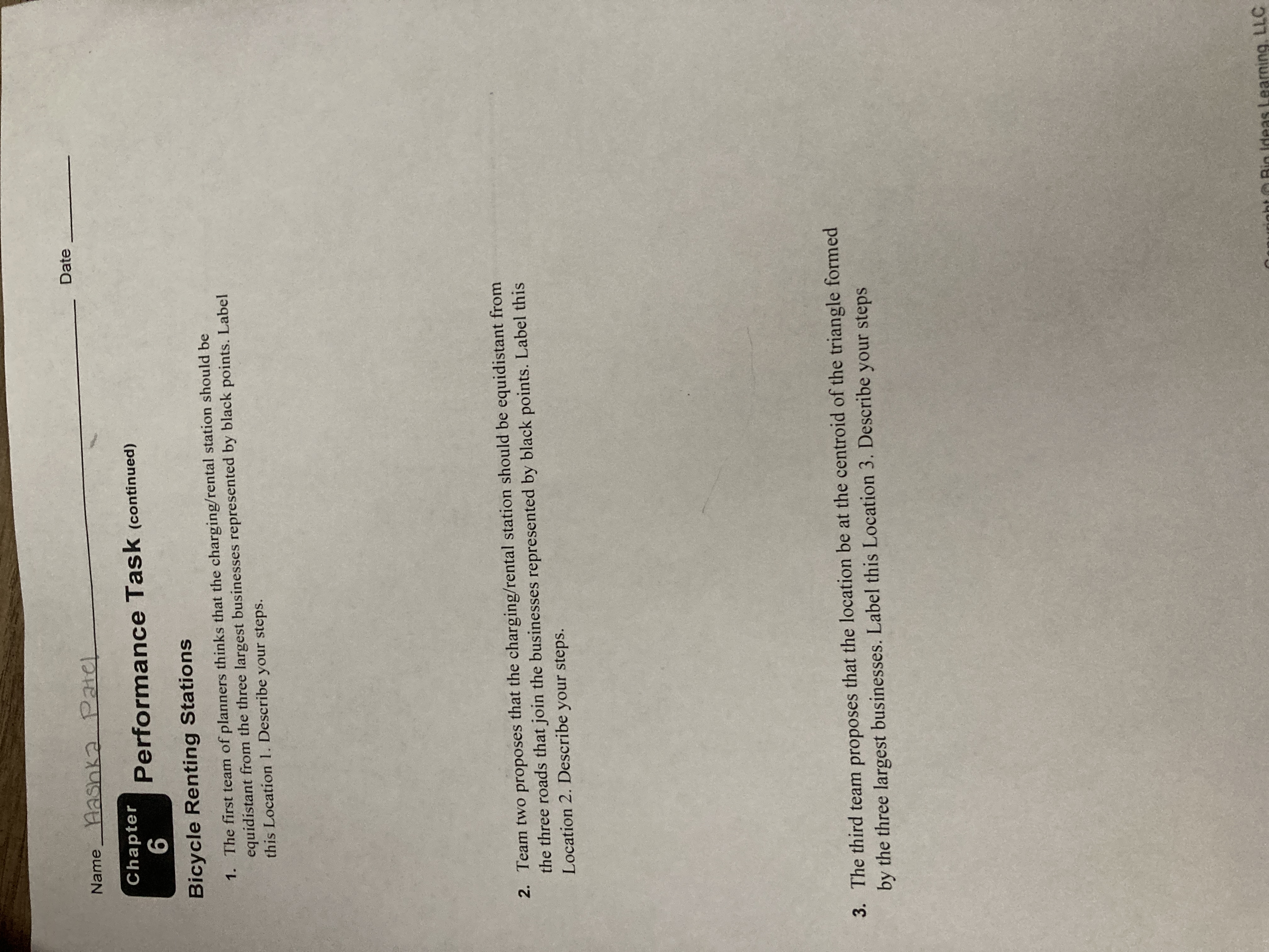 Name - nashka Patel Date Chapter 6 Performance