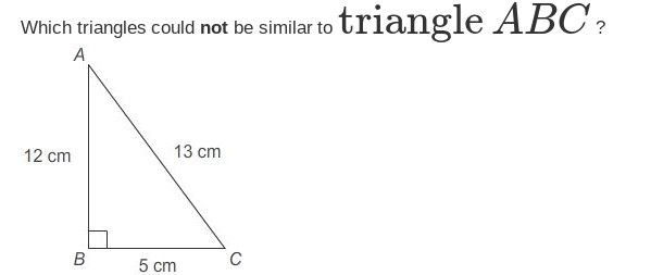 Which triangles could not be similar to triangle