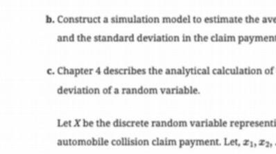 b. Construct a simulation model to estimate the