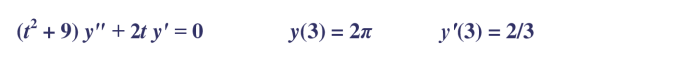 solve all initial value problems and state the