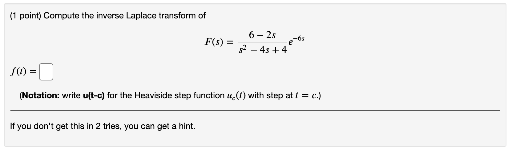 help and show work please (1 point) Compute the