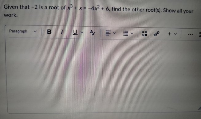 step by step solution pls Given that -2 is a root