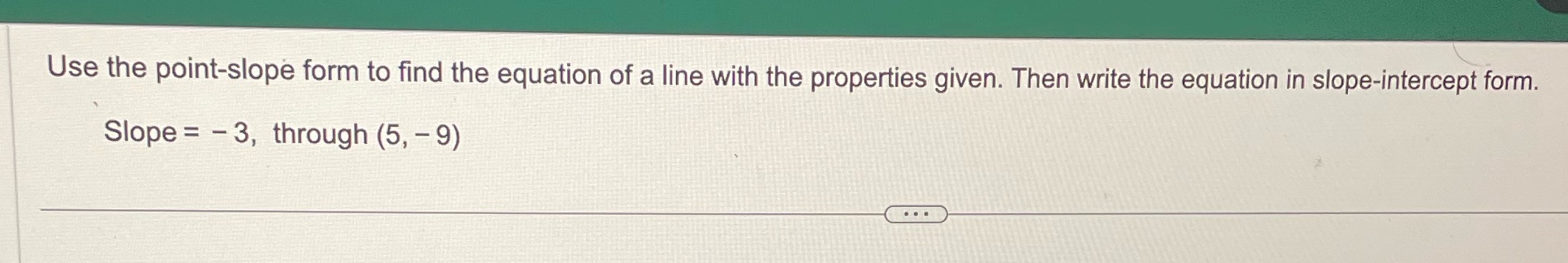 Use the point-slope form to find the equation of