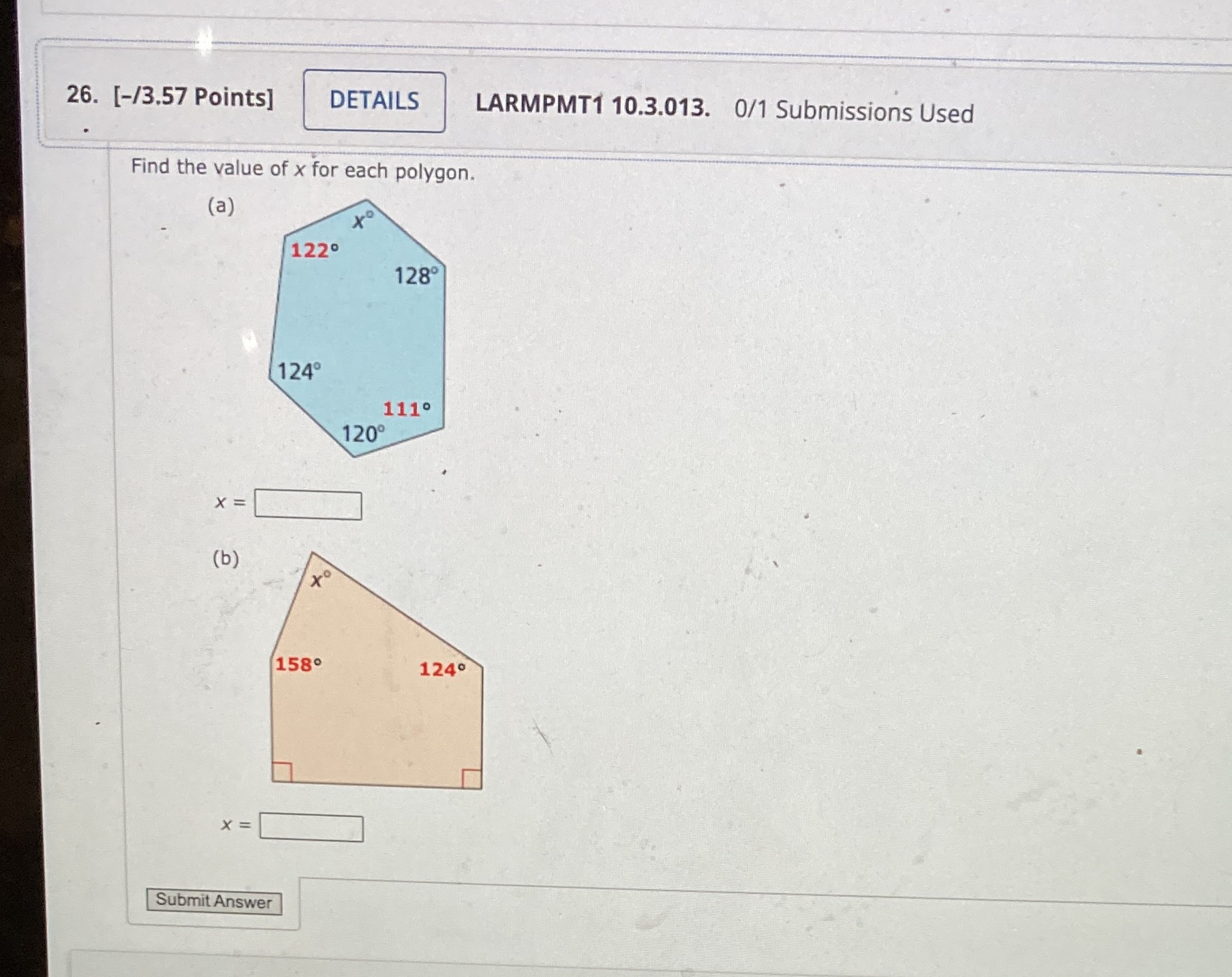 26. [-/3.57 Points] DETAILS LARMPMT1 10.3.013.