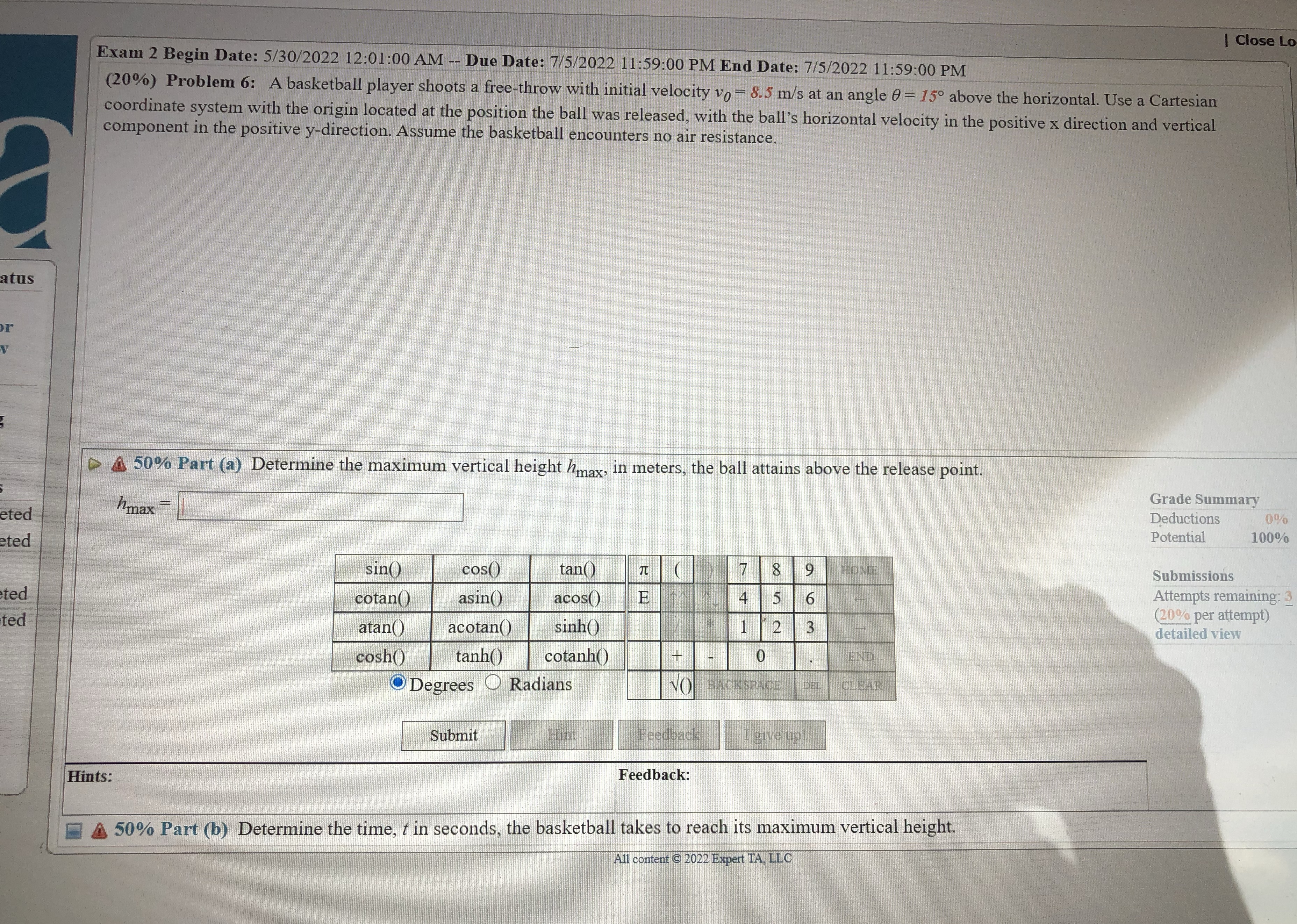 | Close L Exam 2 Begin Date: 5/30/2022 12:01:00