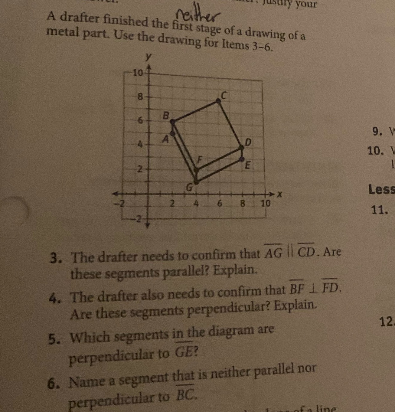 neither istity your A drafter finished the first