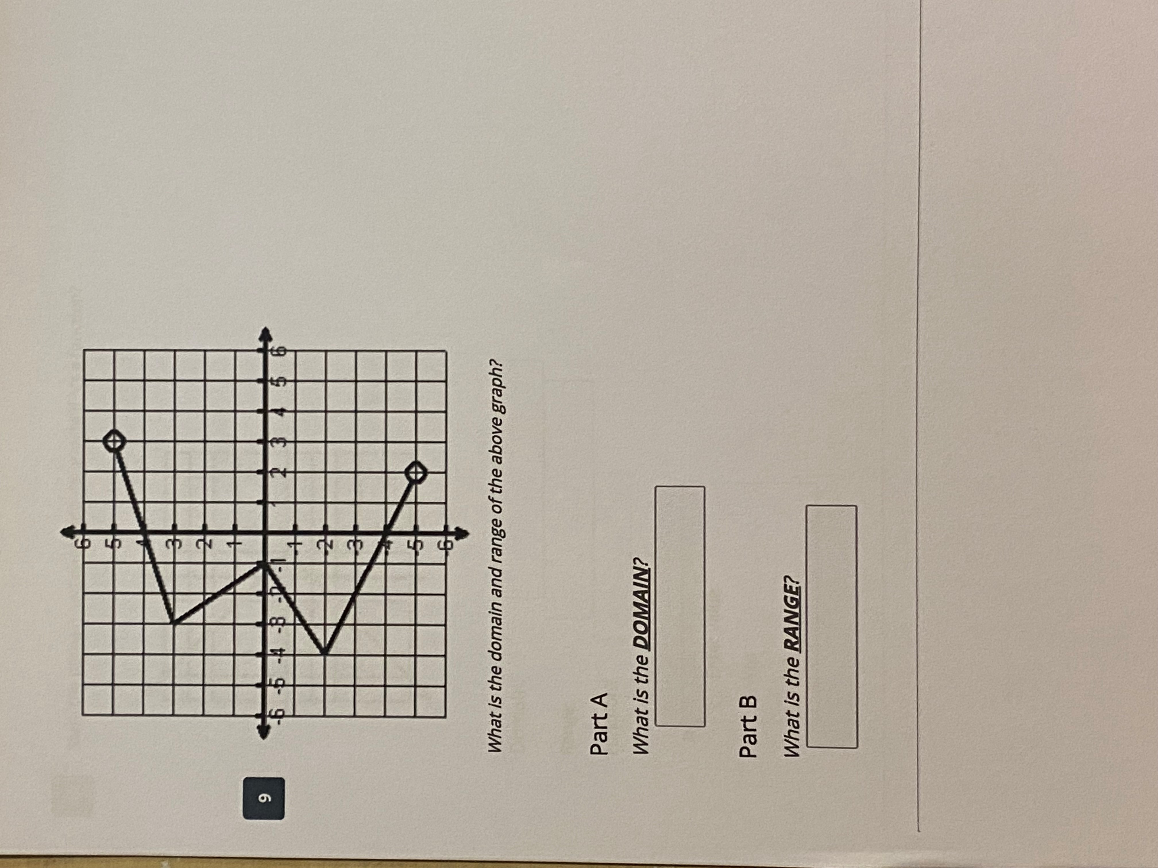 answer all Q Choose the correct domain and range