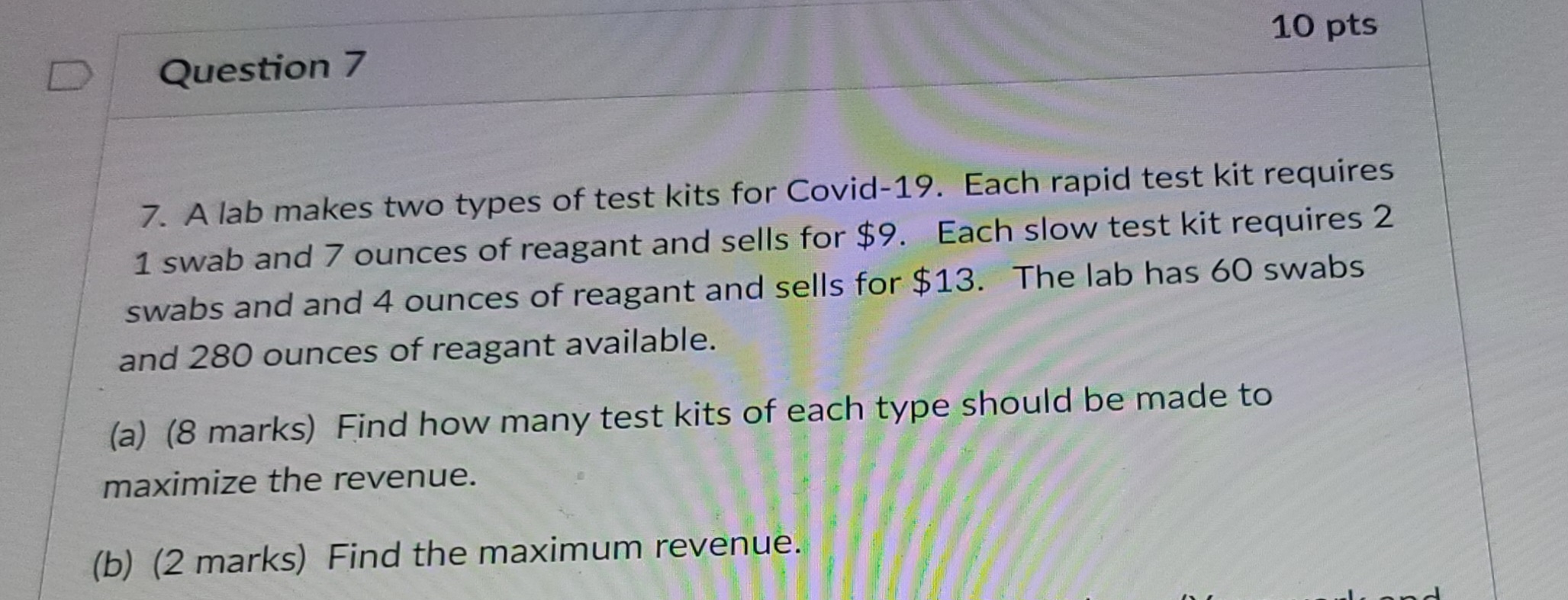 SUBJECT: MATH : Quantitative Methods for Business