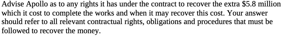 Advise Apollo as to any rights it has under the