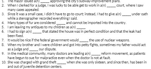 1. The mayor issued a(n) approving the