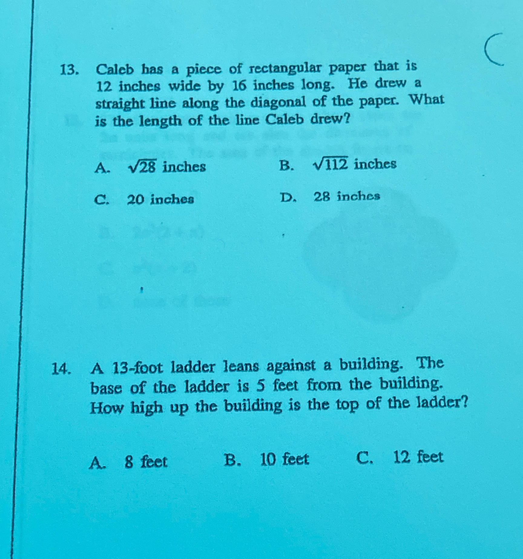 Hi please answer these two questions thanks 13.