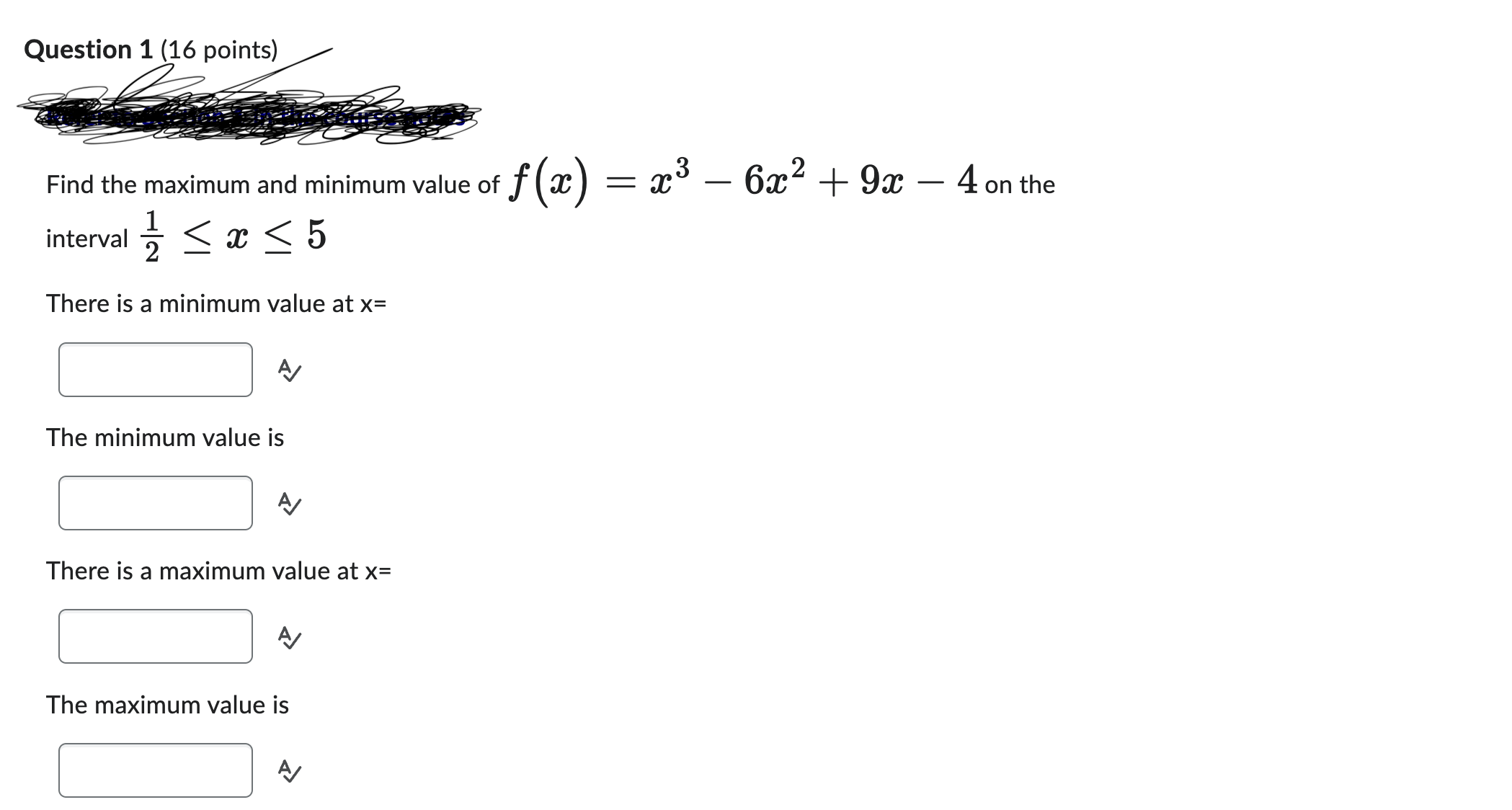 Find the maximum and minimum value of f($) = Q33
