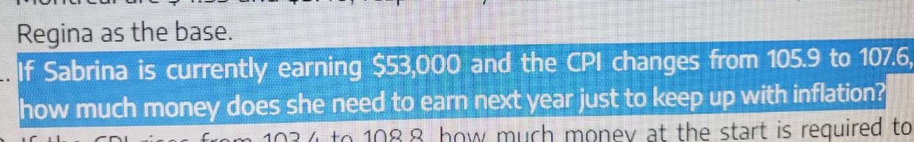 Regina as the base. If Sabrina is currently