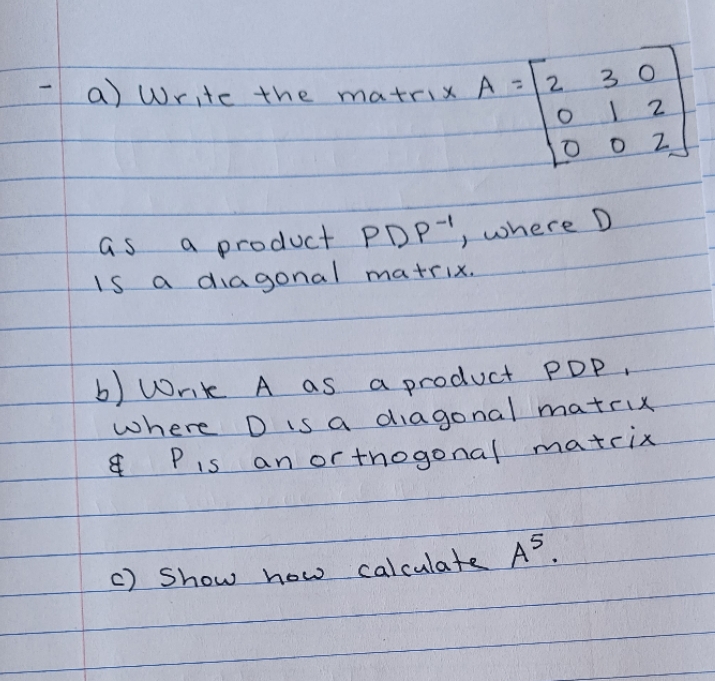 write legible and detailed use matrix forms and