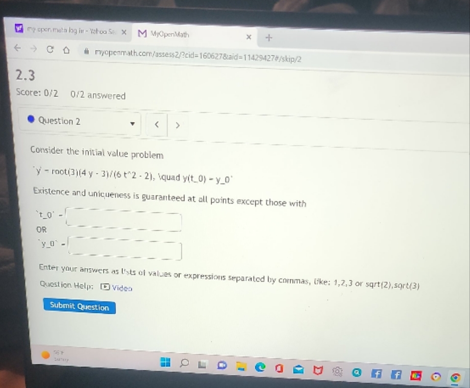 solve the equation vr my upor, math log in -