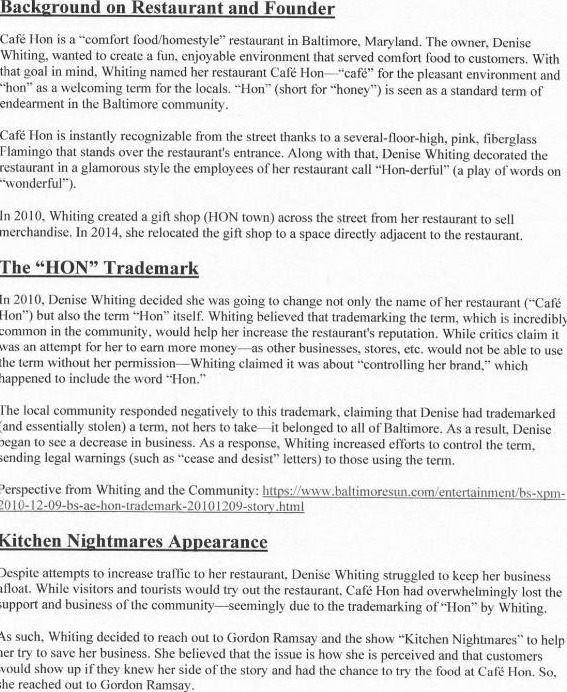 Background on Restaurant and Founder Cafe Hon is