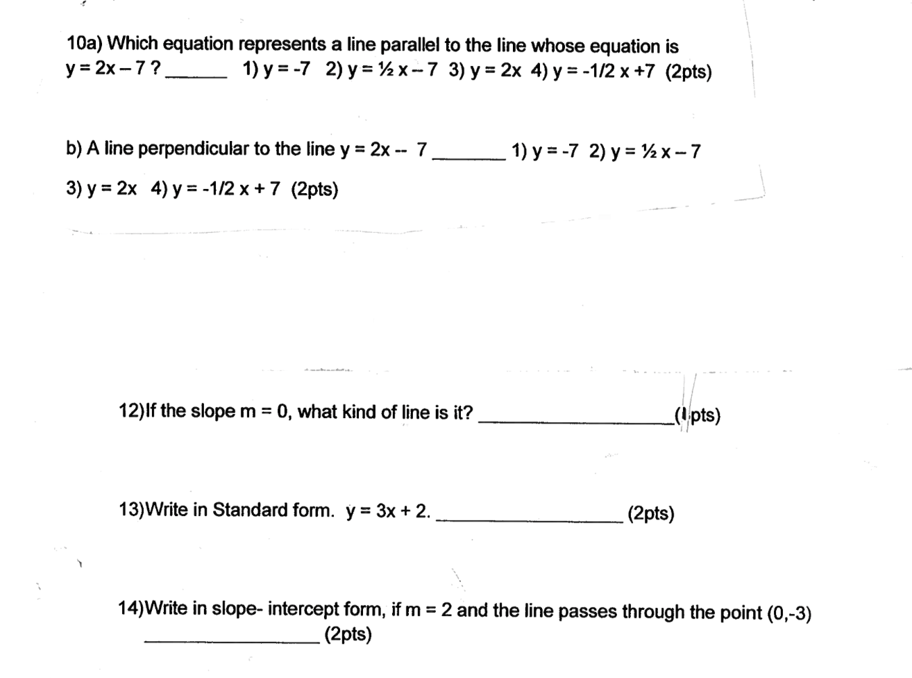 Answer ALL questions showing work please keep