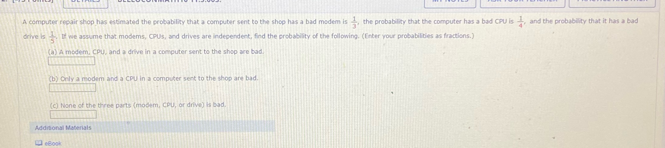 A computer repair shop has estimated the