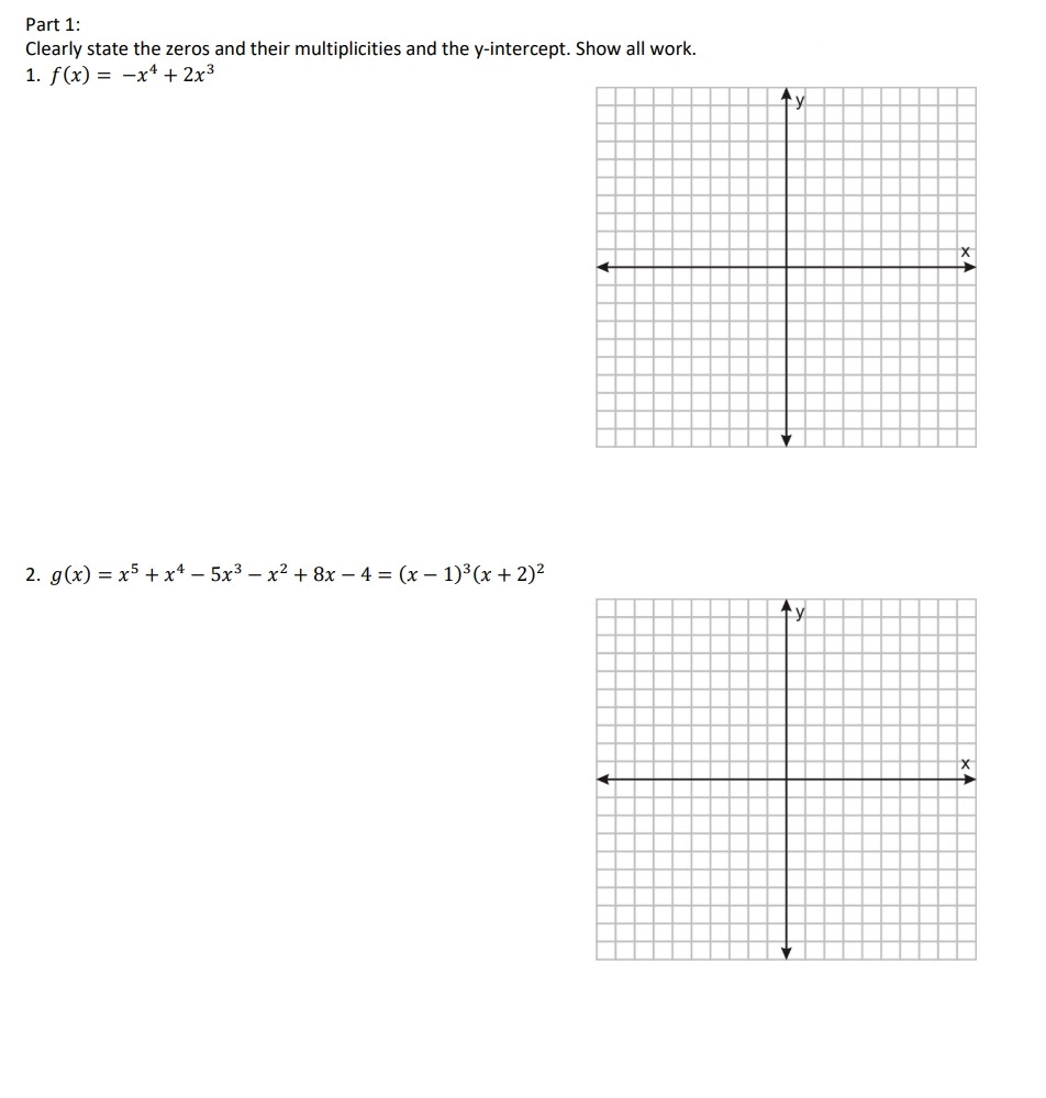 To graph a polynomial function: 1) Use the