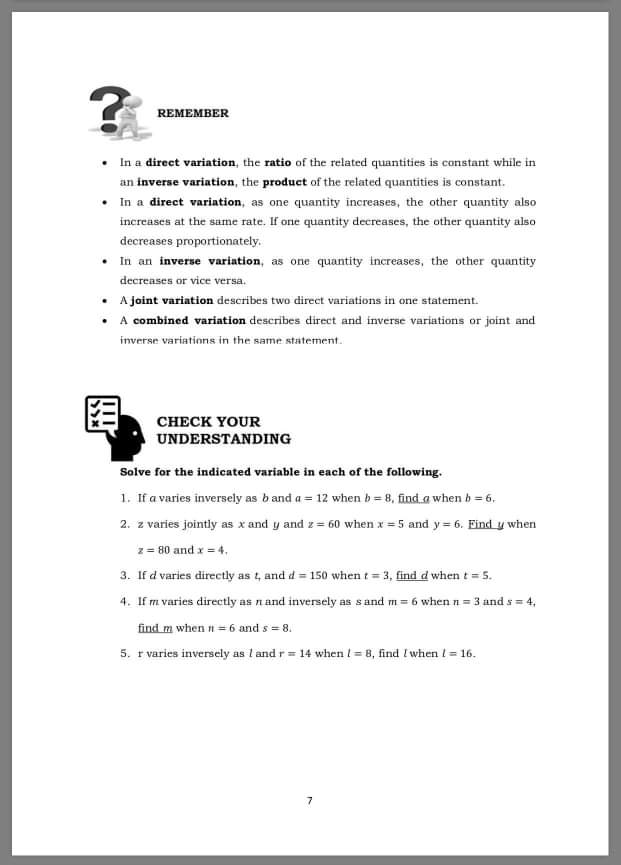 x 16 20 24 28 4. -20 -15 10 25 y 12 15 18 21 -4