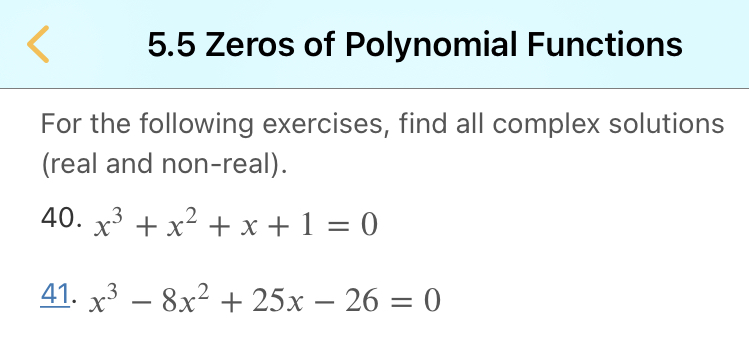 Section 3.7 #'s 9 & 11 \f5.5 Zeros of Polynomial
