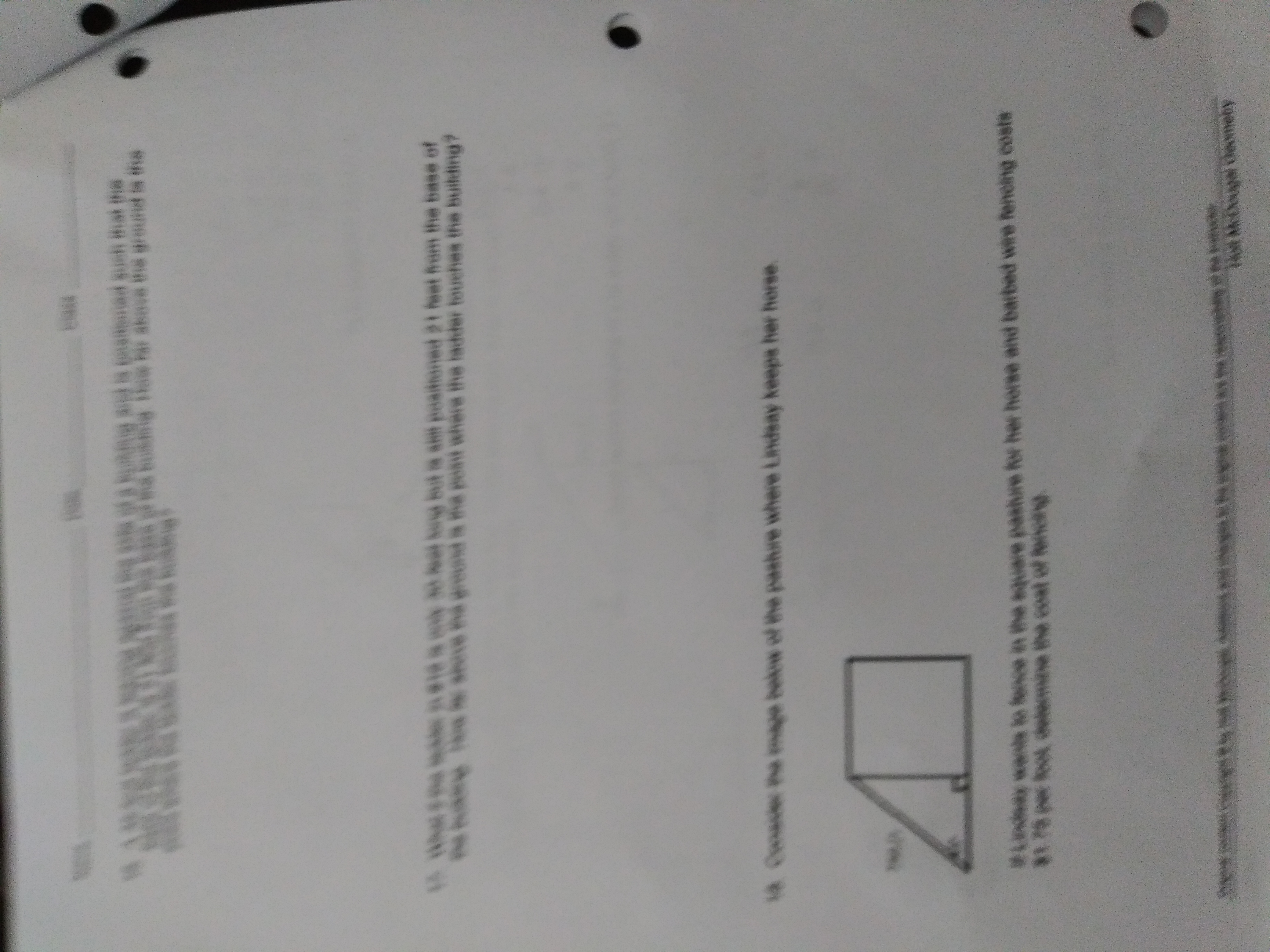 Geometry Unit 7 Review Right Triangles Circle the