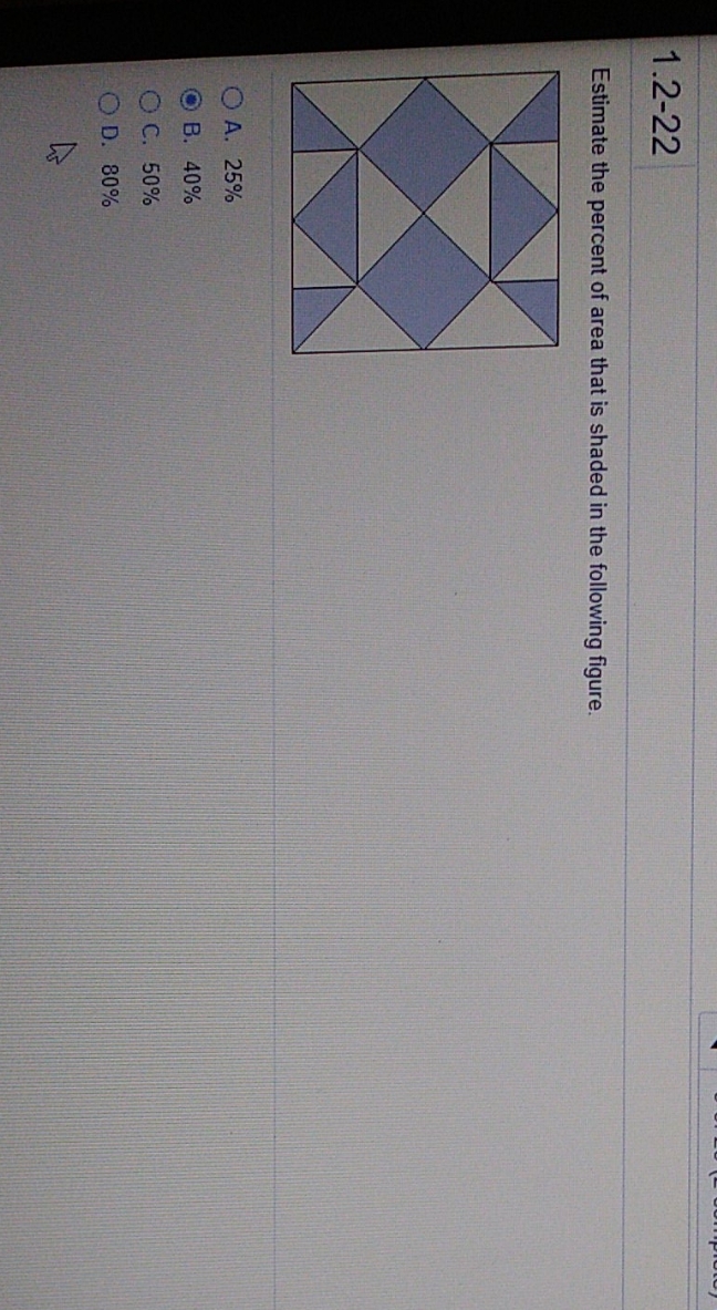 estimate % 1.2-22 Estimate the percent of area
