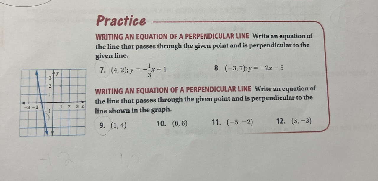 Practice (6)b WRITING AN EQUATION OF A PARALLEL