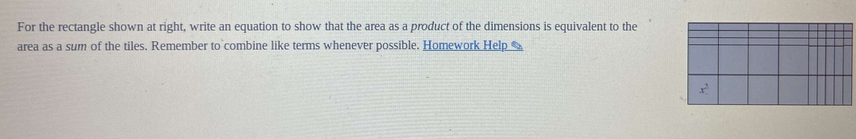 I need the work too please For the rectangle