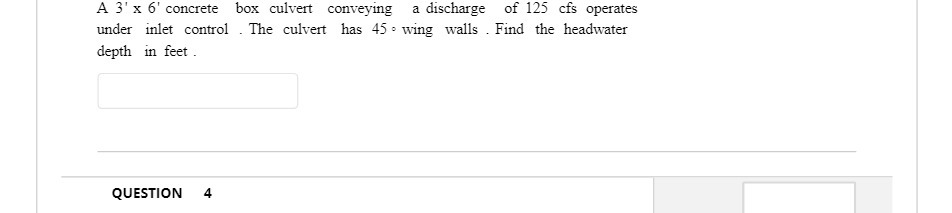 A 3' x 6' concrete box culvert