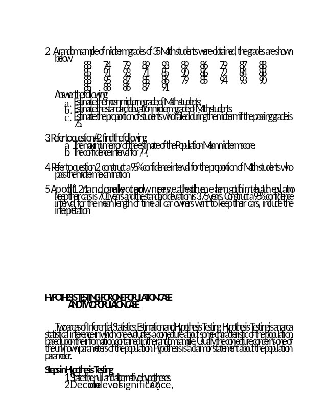 2 Arandomsampled nictengracks of 35 Mathstudarts