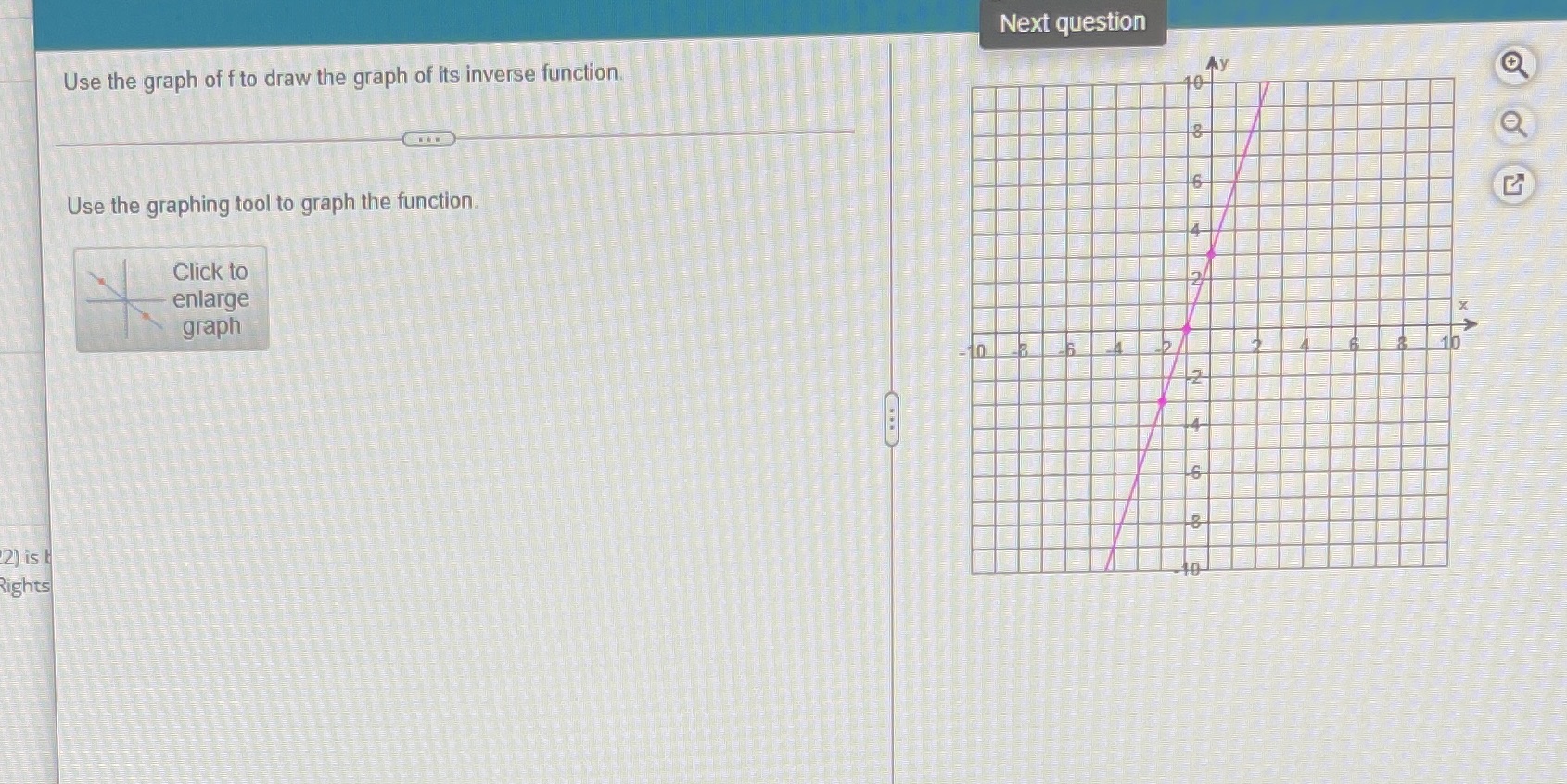 Section 2.7 Q10 Next question Use the graph of f