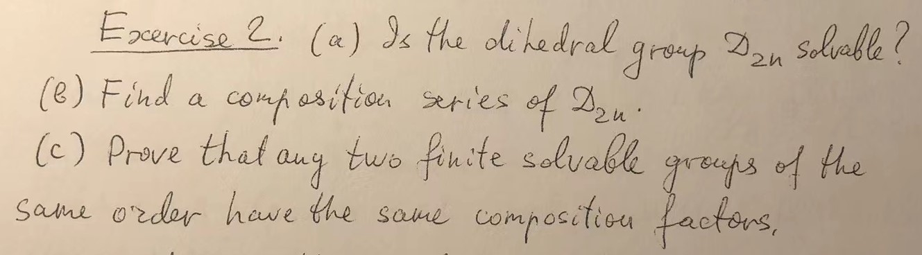 Modern Algebra: Composition and chief factors of