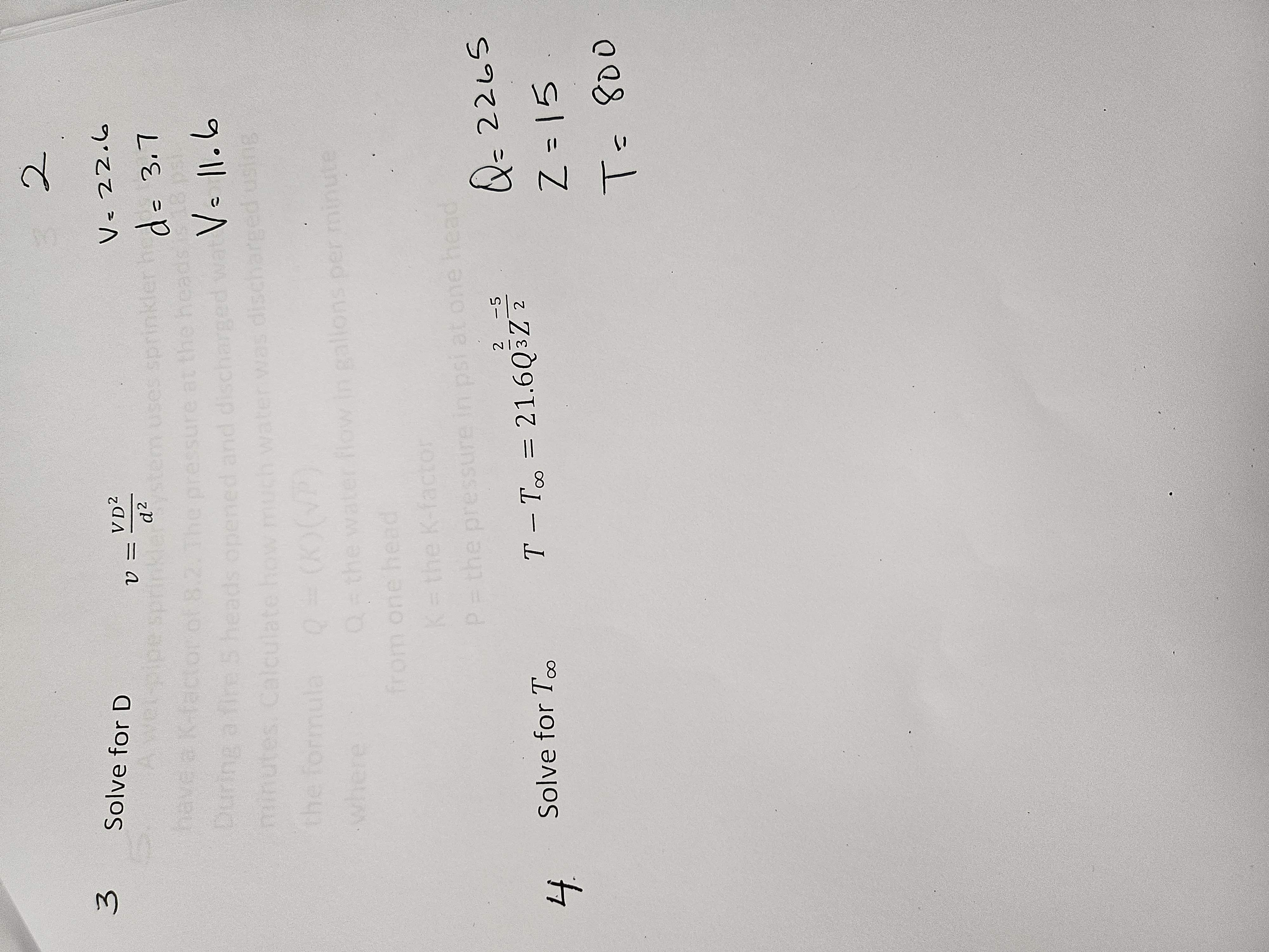 2 3 Solve for D VD2 V = 22. 6 d2 stem uses