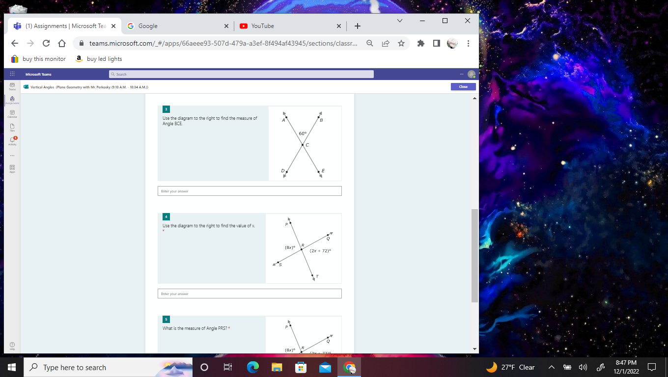 X (1) Assignments | Microsoft Tea X G Google X