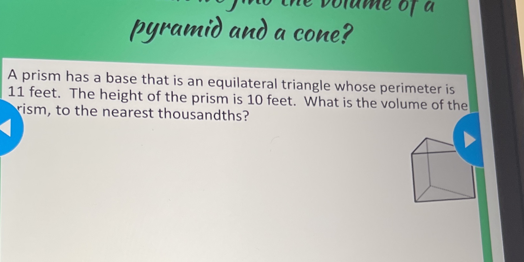 lame of a pyramid and a cone? A prism has a base